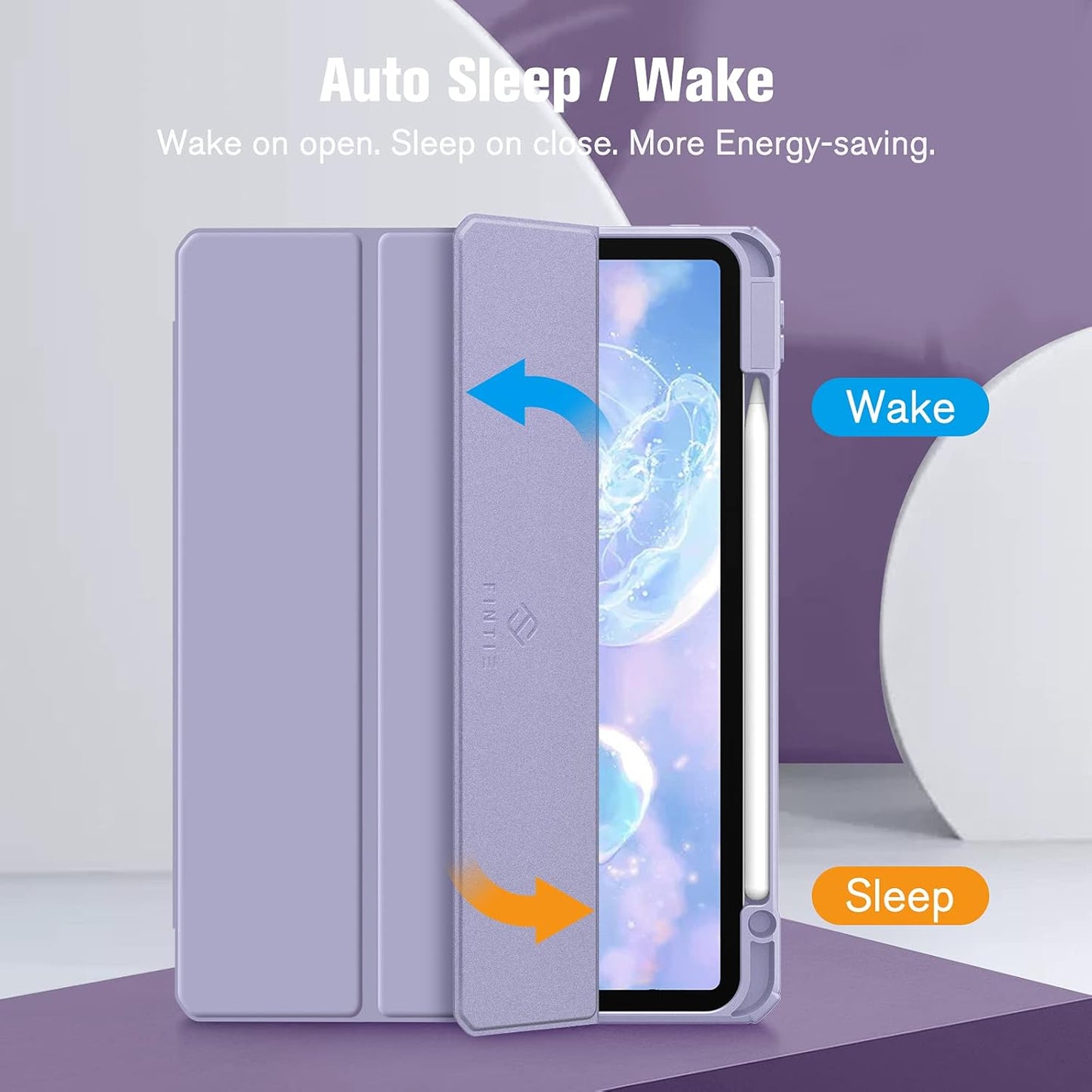 Hybrid Slim Case for Ipad Pro 11-Inch (4Th / 3Rd Generation) 2022/2021 - [Built-In Pencil Holder] Shockproof Cover W/Clear Transparent Back Shell, Also Fit Ipad Pro 11" 2Nd Gen, Lilac Purple