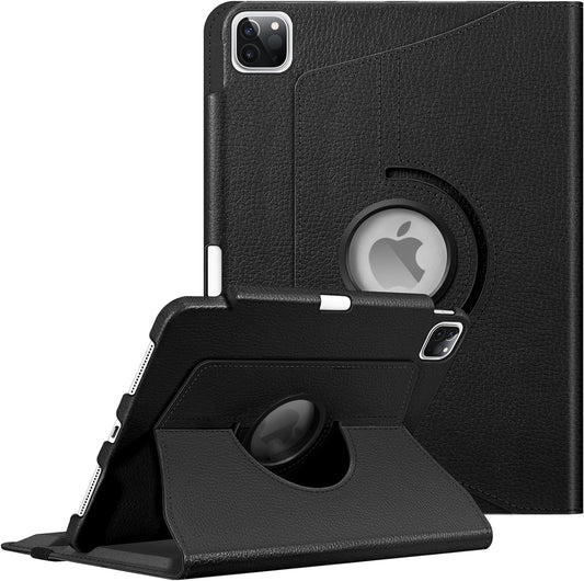 Rotating Case for Ipad Pro 11-Inch (4Th / 3Rd Generation) 2022/2021-360 Degree Swiveling Stand Cover W/Pencil Holder, Auto Sleep/Wake, Also Fit Ipad Pro 11" 2Nd/1St Gen, Black