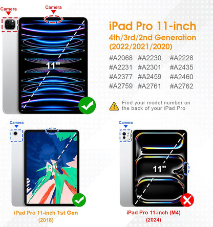 Hybrid Slim Case for Ipad Pro 11-Inch (4Th / 3Rd Generation) 2022/2021 - [Built-In Pencil Holder] Shockproof Cover W/Clear Transparent Back Shell, Also Fit Ipad Pro 11" 2Nd Gen, Lilac Purple